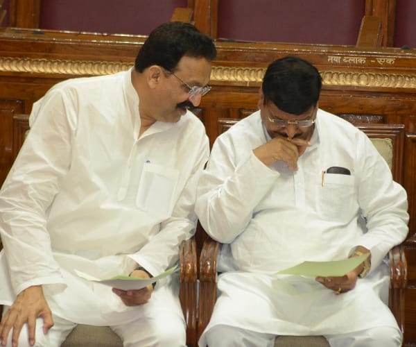 newly elected MLAs take oath in Uttar Pradesh assembly.