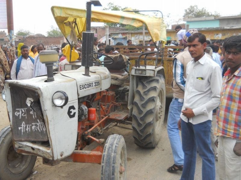 Due to non-purchase, the farmers have put in the purchasing centers