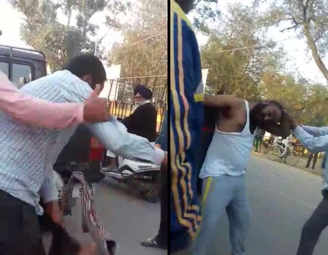 sikh boy brutally beating on road at abohar of punjab, video and photos viral on social media