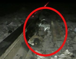 Trying to open fish plate of railway track