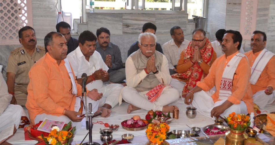 Haryana Cm manohar lal khattar in mansa devi