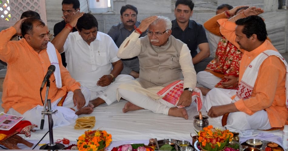 Haryana Cm manohar lal khattar in mansa devi