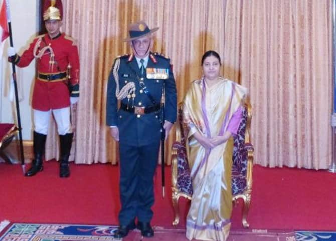 army chief bipin Rawat exchange General Title with Nepal 