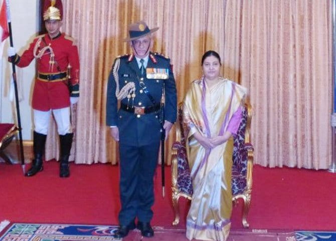 army chief bipin Rawat exchange General Title with Nepal 