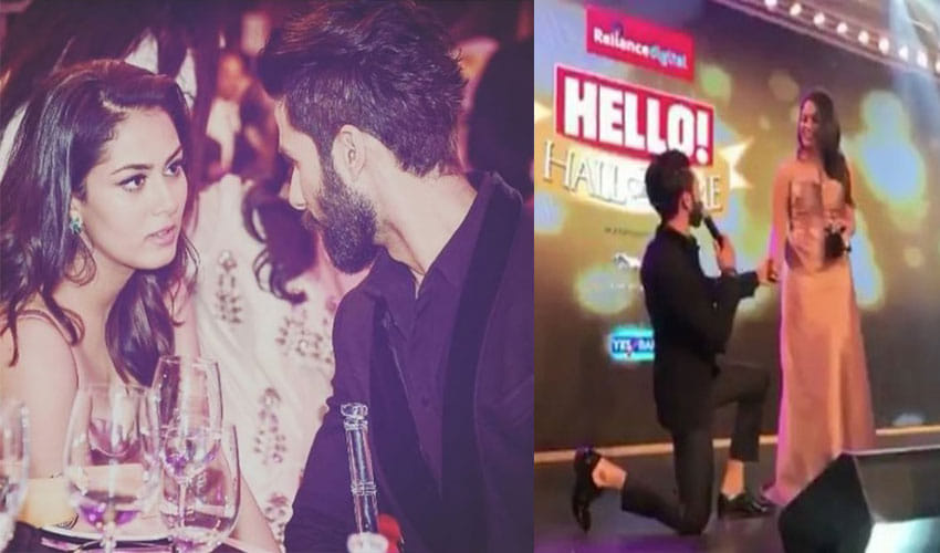Shahid Kapoor Goes Down On His Knees To Propose Wife Mira Rajput At Award Function