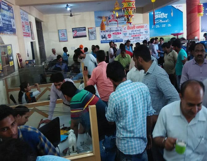 huge crowd of people for purchasing of two wheelers after supreme court decision on bs3 vehicles