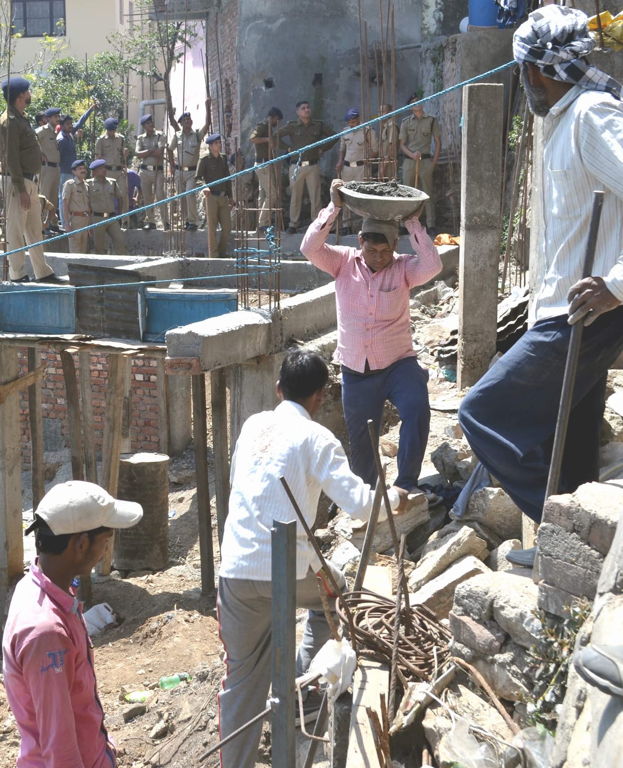 Demarcation of college in the presence of police force