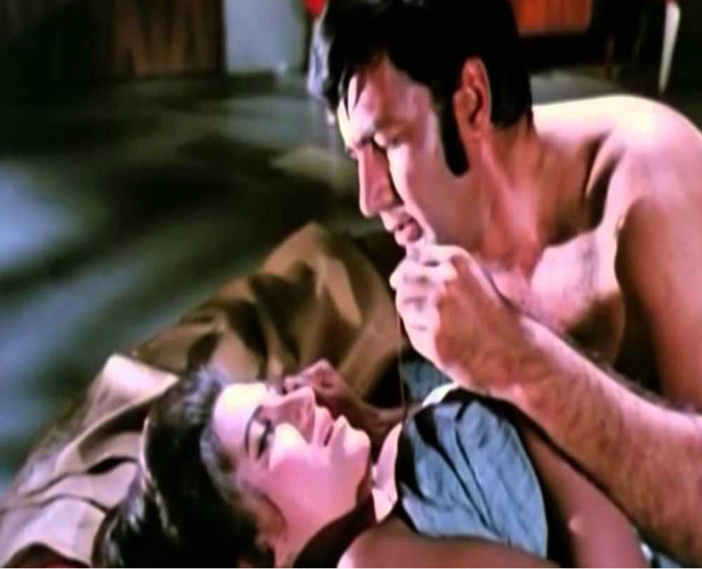 When the actress tightly slapped Prem Chopra during a rape scene shoot