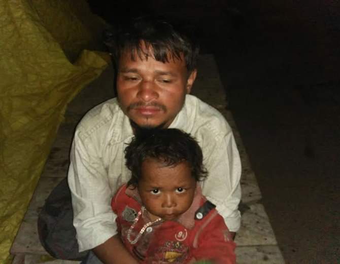 man was trying to sold three years old son at ambala cantt railway station, people released him