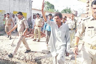 school's land matter, police in action