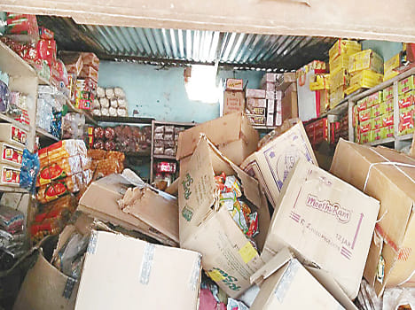 Thousands of cash and luggage took away