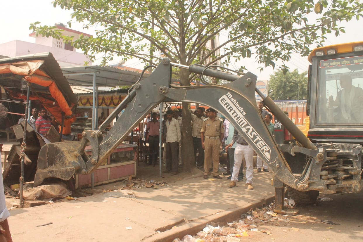 after sees JCB 'retreat' encroachment