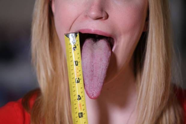 This girl reckons she may have the world’s longest tongue  