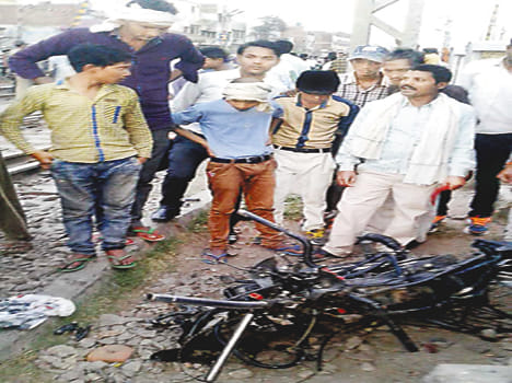 shatabdi collision with byke