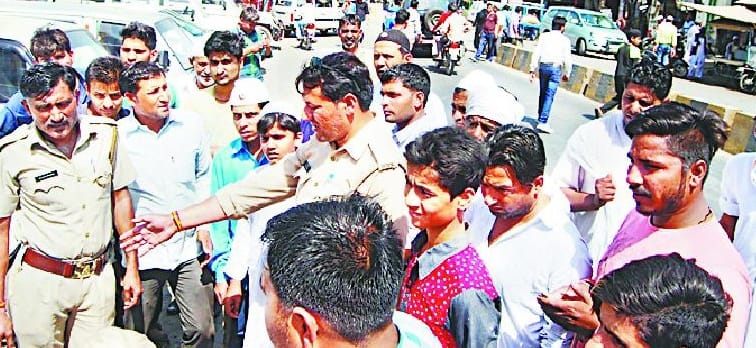 Encroachments removed in the city, caught Manchle
