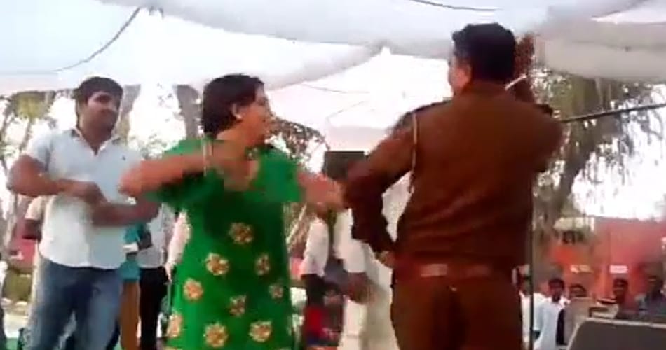 haryana police constable satyawan dance with dancer at jind jail viral on social media