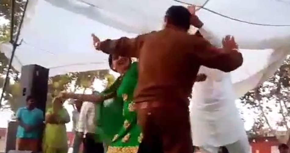 haryana police constable satyawan dance with dancer at jind jail viral on social media