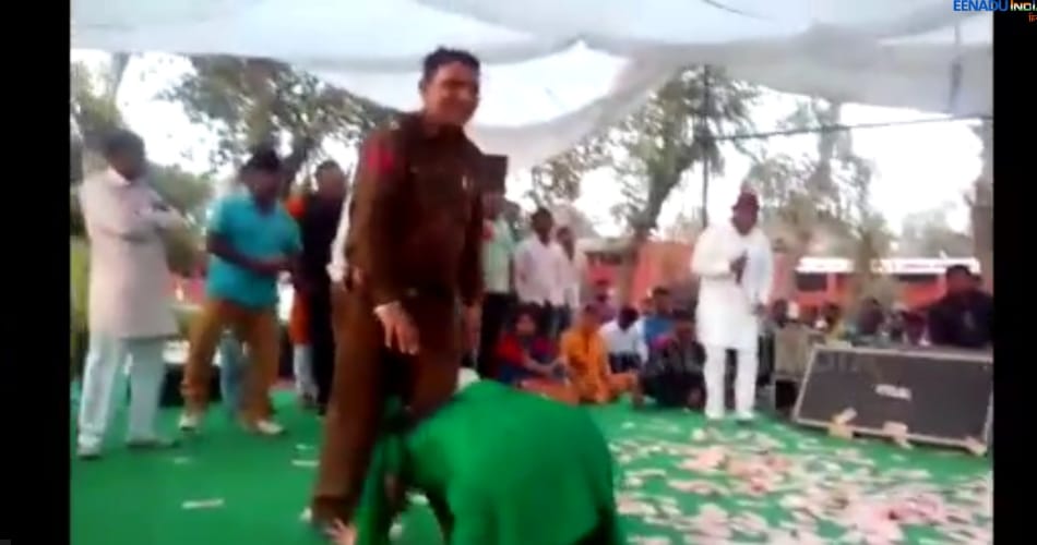 haryana police constable Obscene dance with dancers at jind jail