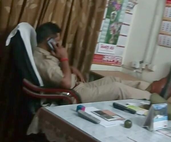 An inspector's video viral in Lucknow.