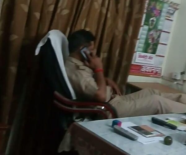 An inspector's video viral in Lucknow.