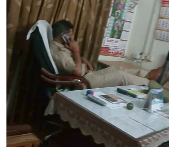 An inspector's video viral in Lucknow.