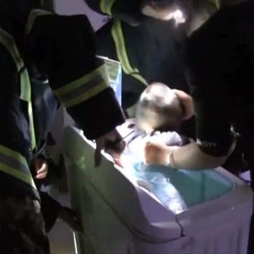 3-year-old girl rescued from a washing machine