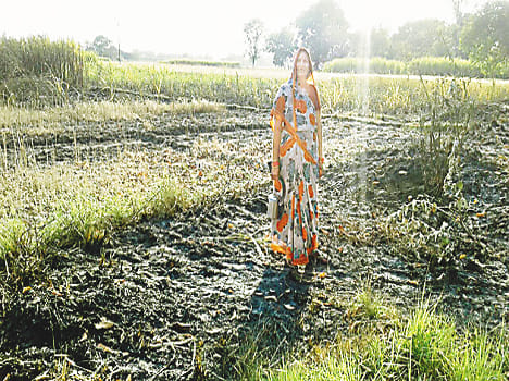 Five bigha harvested water and ashes