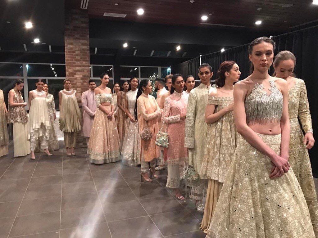 azamgarh local art chikankari based fashion show in america