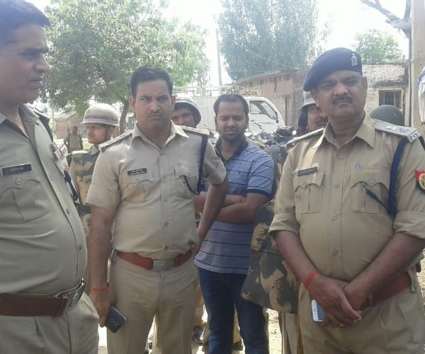 A clash in two communities in gosaiganj in faizabad.