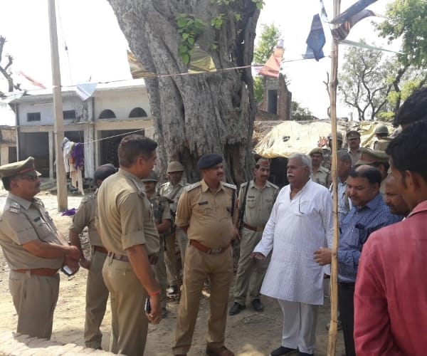 A clash in two communities in gosaiganj in faizabad.