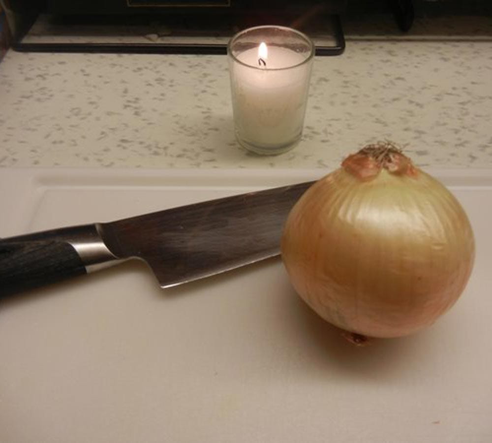 how to stop tears during onion cutting