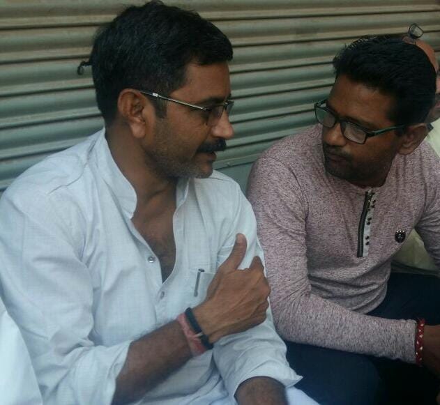 The example of simplicity, the Yogi's minister chaupal with tea on the old Adi Varanasi