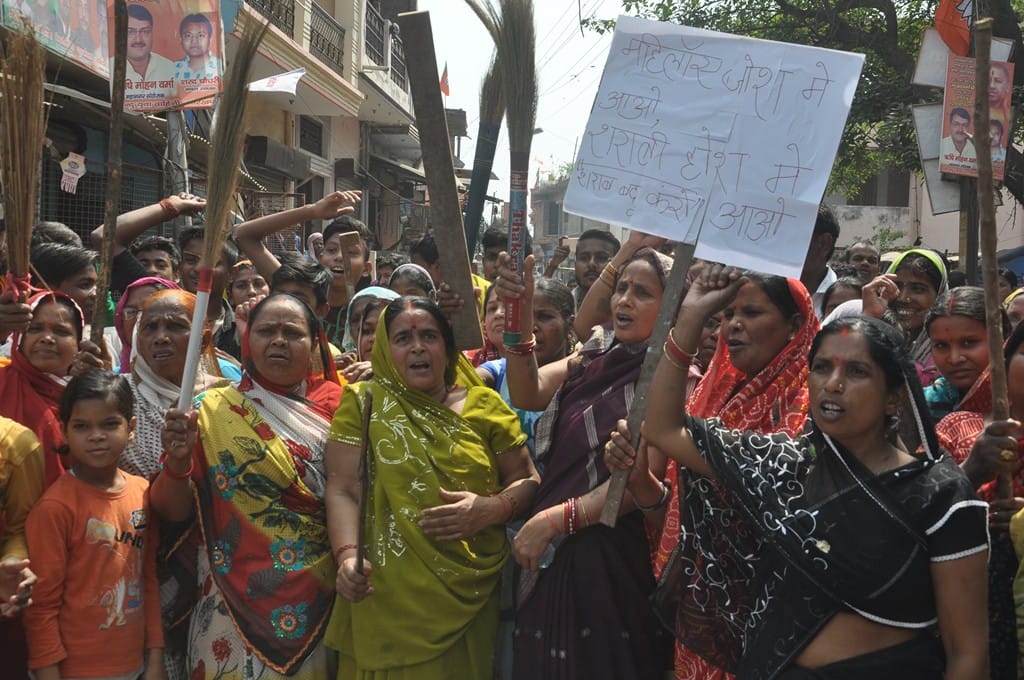People did protest to prevent the sell of wine