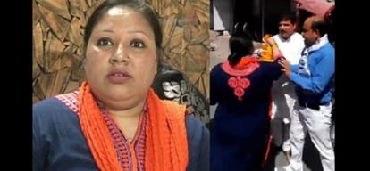 AAP woman worker slapped on AAP leader Sanjay singh in DELHI road show  