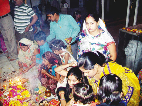 Durga Puja puja on every side 