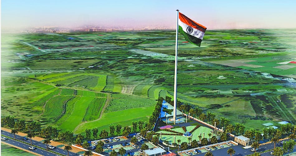 india's tallest flag bursts fifth time