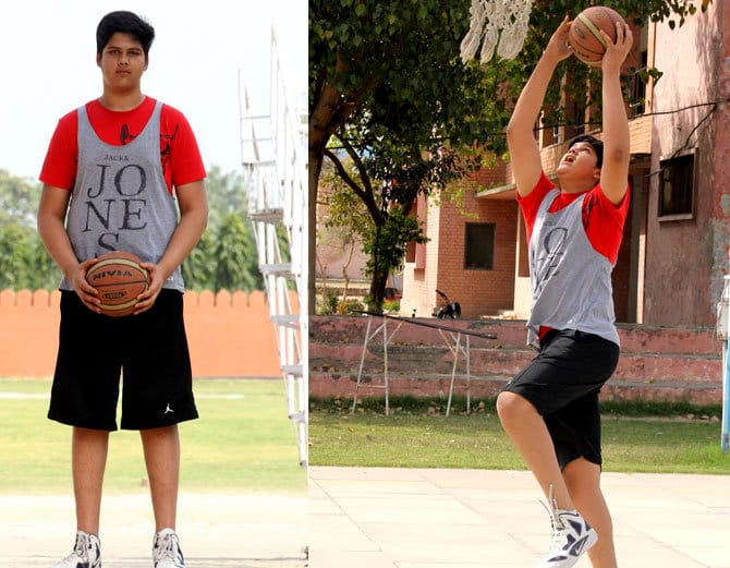 6 feet 10 inch height basketball player aman sadhu of punjab selected for nba