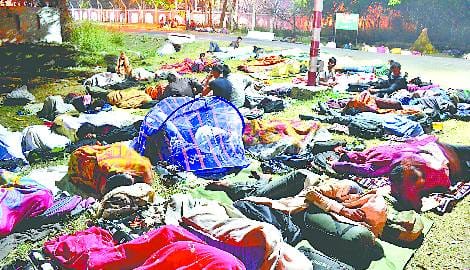 Candidates coming for Army recruitment done on junction