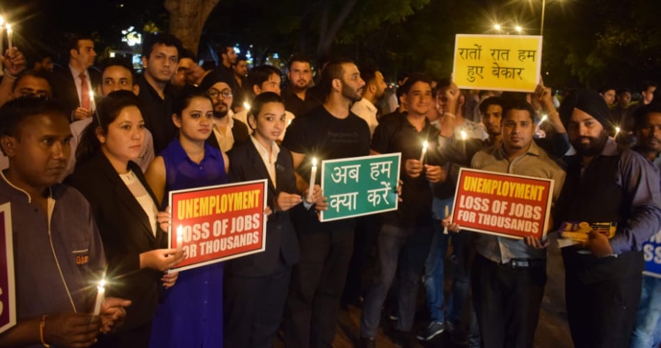 Hotel-discotheque and pub turn down business, candle burns protest