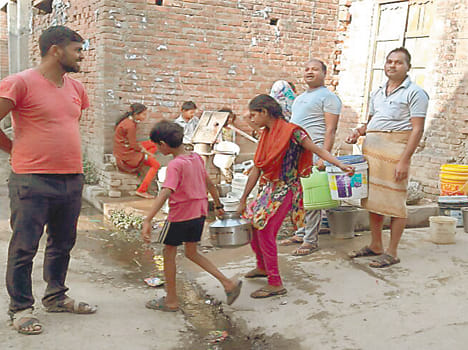 People of 52 villages in the water