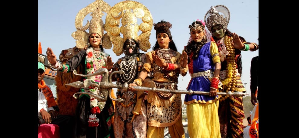 ram sena shobhayatra on ramnavami in delhi