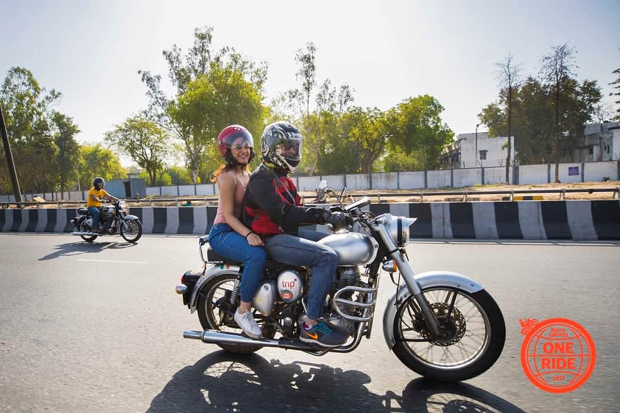 Royal Enfield one ride reached at gurgaon arawali hills 