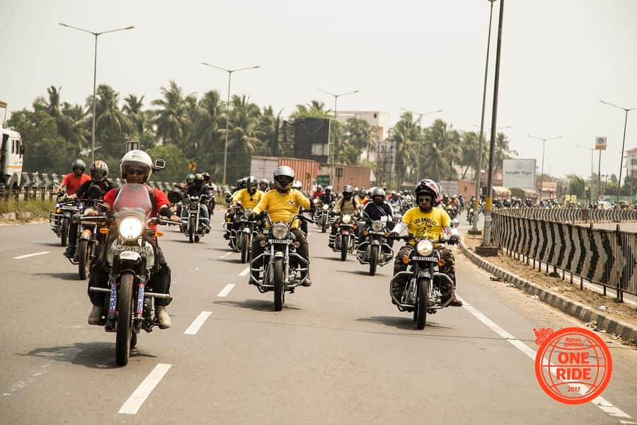 Royal Enfield one ride reached at gurgaon arawali hills 