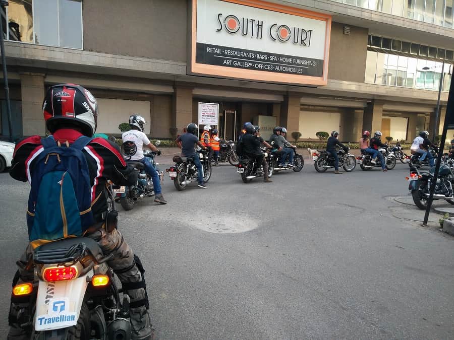 Royal Enfield one ride reached at gurgaon arawali hills 