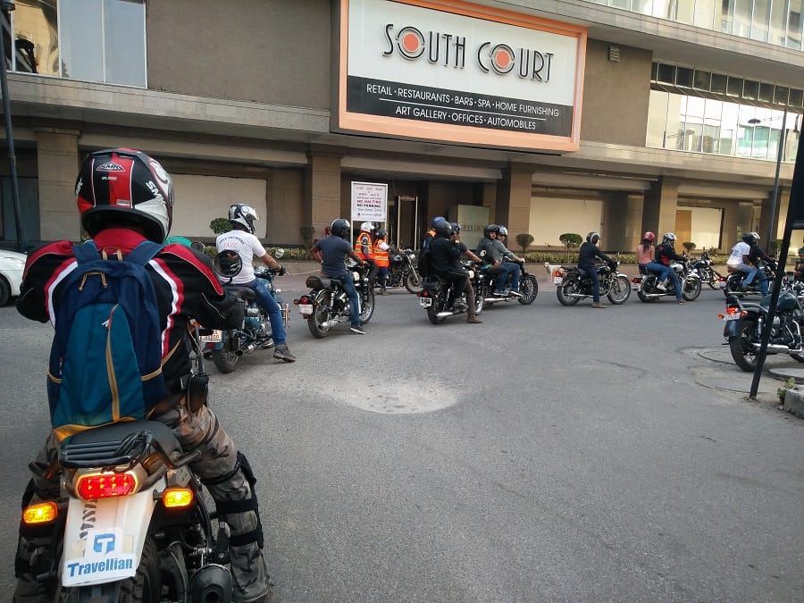 Royal Enfield one ride reached at gurgaon arawali hills 