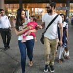 shahid kapoor and meera kapoor snapped with daughter misha at airport