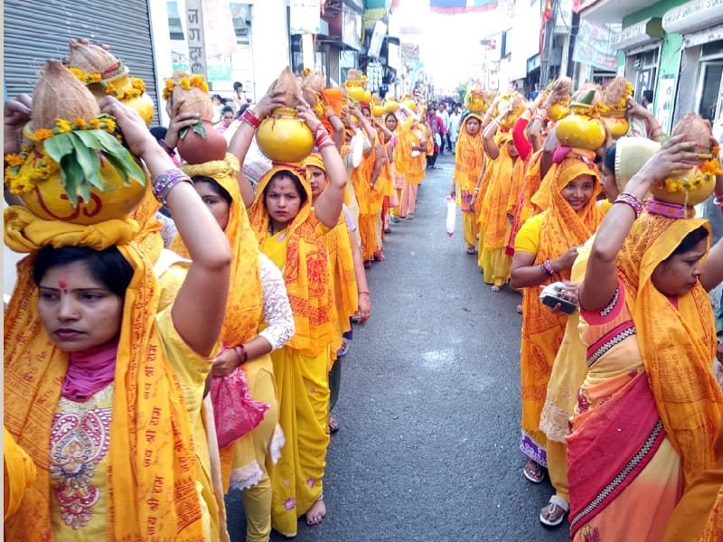 Shobhayatra of Lord Shriram, Ram Nam Sankirtan, crowd of devotees, echo of Ram, Mandi Gobindgarh