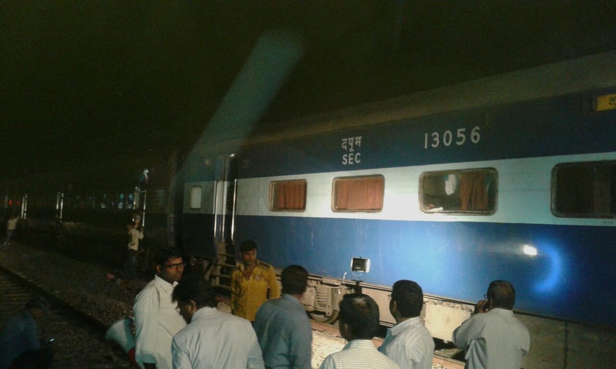 railway track damaged in banda