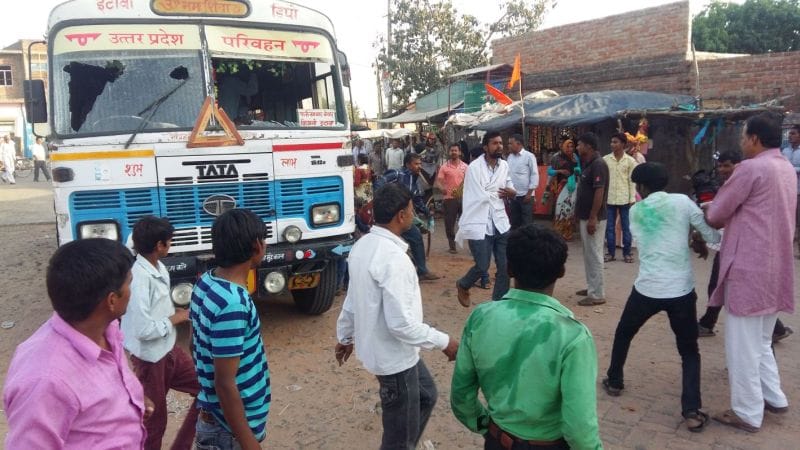 Demolition on bus, drivers and riders