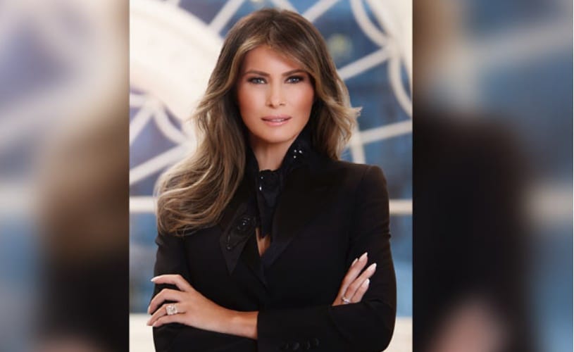 White House released the official portrait of First Lady Melania Trump